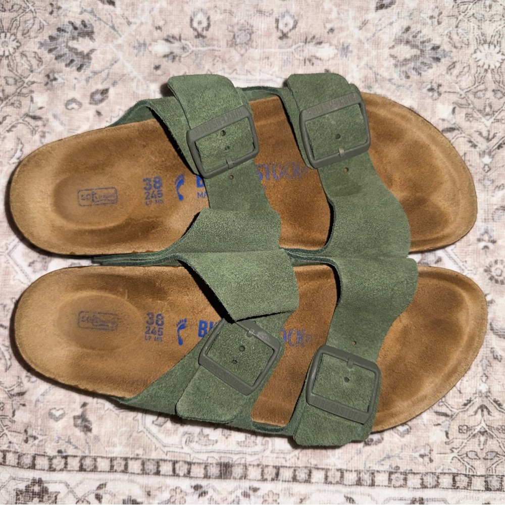 Birkenstock Olive Suede Sandals